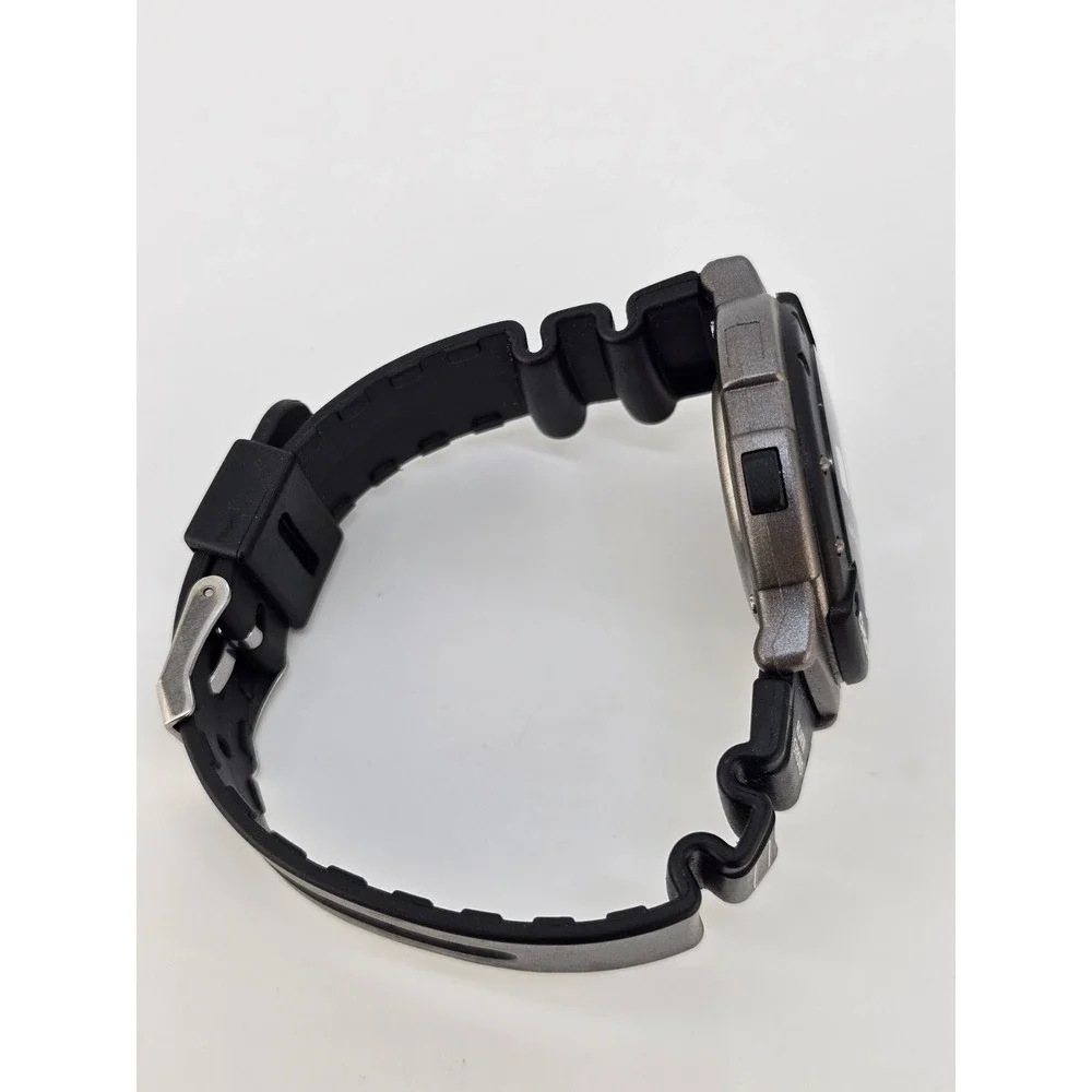 Men's Sports Digital Watch 44MM Black Plastic Bands Alarm Chrono New Battery